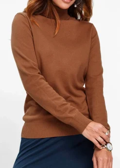 bonprix Pullover & Strickjacken|Basics^Rollkragenpullover kastanienbraun