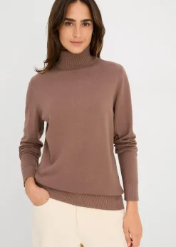 bonprix Bekleidung·Umstandsmode|Strickmode^Rollkragenpullover lehmbraun