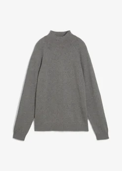 bonprix Bekleidung·Umstandsmode|Strickmode^Rollkragenpullover aus reiner Baumwolle grau meliert meliert