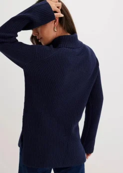 bonprix Bekleidung·Umstandsmode|Bekleidung·Jeans^Rollkragenpullover aus reiner Baumwolle dunkelblau