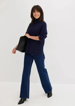 bonprix Bekleidung·Umstandsmode|Bekleidung·Jeans^Rollkragenpullover aus reiner Baumwolle dunkelblau