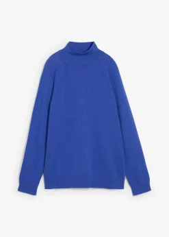 bonprix Bekleidung·Umstandsmode|Strickmode^Rollkragenpullover aus reiner Baumwolle edelsteinblau