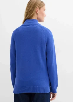 bonprix Bekleidung·Umstandsmode|Strickmode^Rollkragenpullover aus reiner Baumwolle edelsteinblau