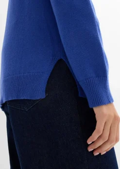 bonprix Bekleidung·Umstandsmode|Strickmode^Rollkragenpullover aus reiner Baumwolle edelsteinblau