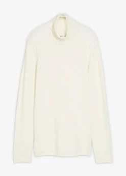 bonprix Bekleidung·Umstandsmode|Bekleidung·Jeans^Rollkragenpullover aus weichem Kaschmir-Mix wollweiß