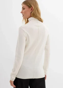 bonprix Bekleidung·Umstandsmode|Bekleidung·Jeans^Rollkragenpullover aus weichem Kaschmir-Mix wollweiß