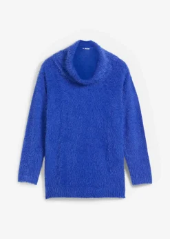 bonprix Pullover & Strickjacken|Strickmode^Rollkragenpullover aus weichem Federgarn edelsteinblau