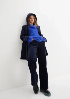 bonprix Pullover & Strickjacken|Strickmode^Rollkragenpullover aus weichem Federgarn edelsteinblau