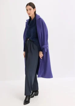 bonprix Bekleidung·Umstandsmode|Pullover & Strickjacken^Rollkragenpullover aus weichem Federgarn dunkelblau