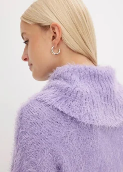 bonprix Bekleidung·Umstandsmode|Pullover & Strickjacken^Rollkragenpullover aus weichem Federgarn softlila