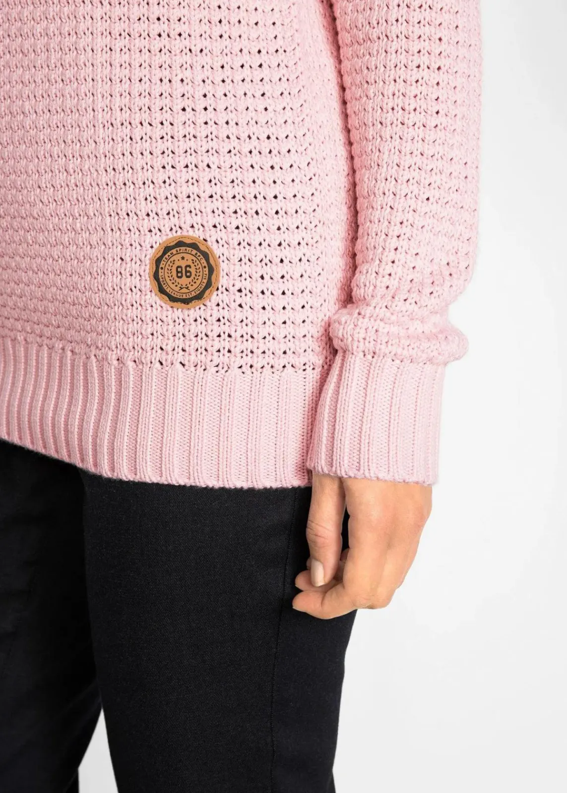 bonprix Bekleidung·Umstandsmode|Pullover & Strickjacken^Rollkragenpullover mit Kordeln zartrosa