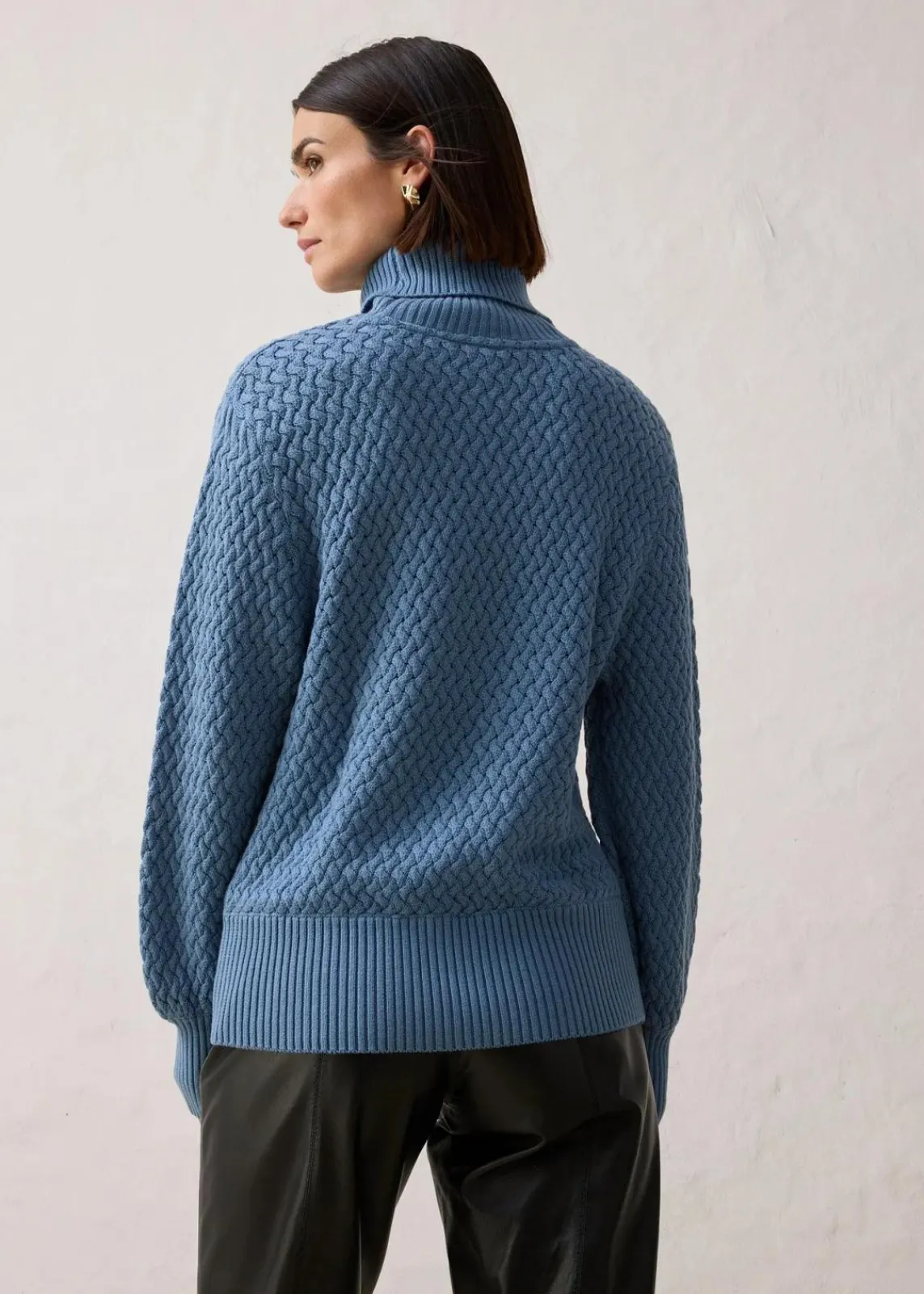 bonprix Bekleidung·Umstandsmode|Bekleidung·Jeans^Rollkragenpullover mit Merinowolle wellenblau