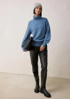 bonprix Bekleidung·Umstandsmode|Bekleidung·Jeans^Rollkragenpullover mit Merinowolle wellenblau