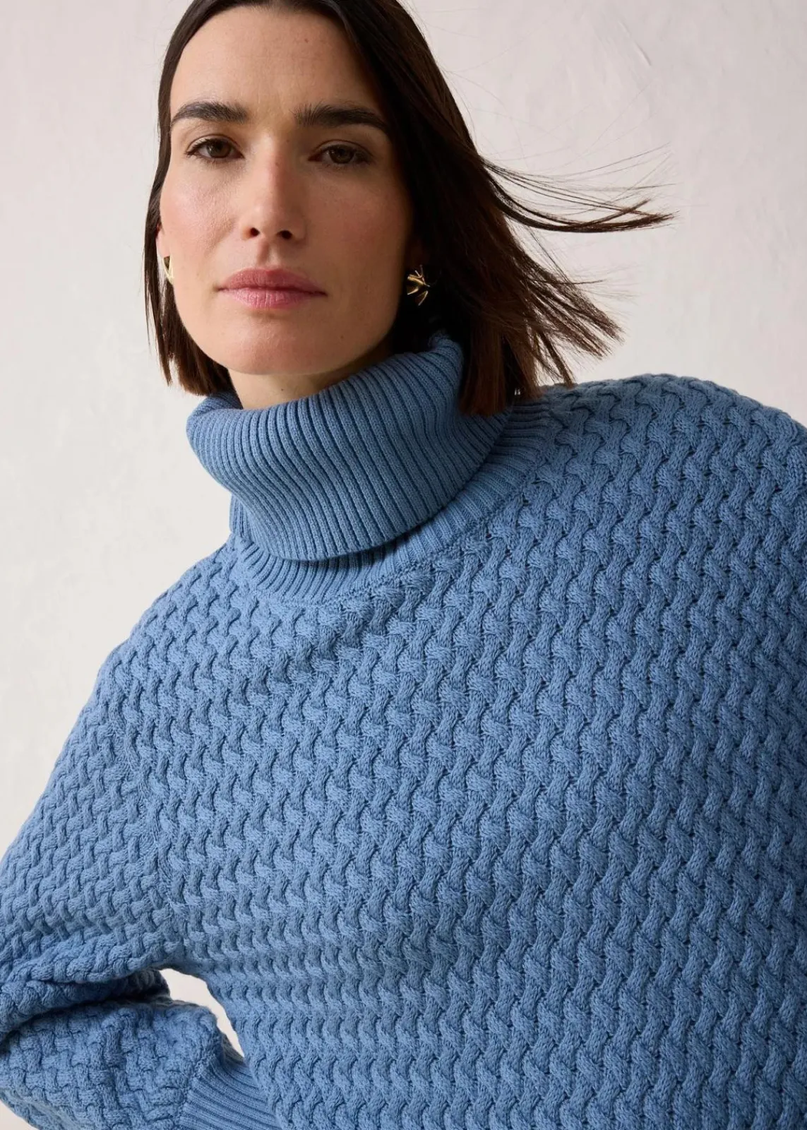 bonprix Bekleidung·Umstandsmode|Bekleidung·Jeans^Rollkragenpullover mit Merinowolle wellenblau