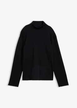 bonprix Shirts & Tops^Rollkragenshirt aus reiner Bio-Baumwolle schwarz
