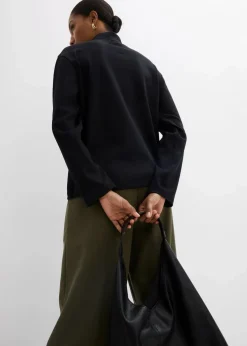 bonprix Shirts & Tops^Rollkragenshirt aus reiner Bio-Baumwolle schwarz
