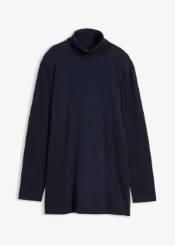 bonprix Bekleidung·Röcke|Nachhaltigere Materialien^Rollkragenshirt aus reiner Bio-Baumwolle dunkelblau