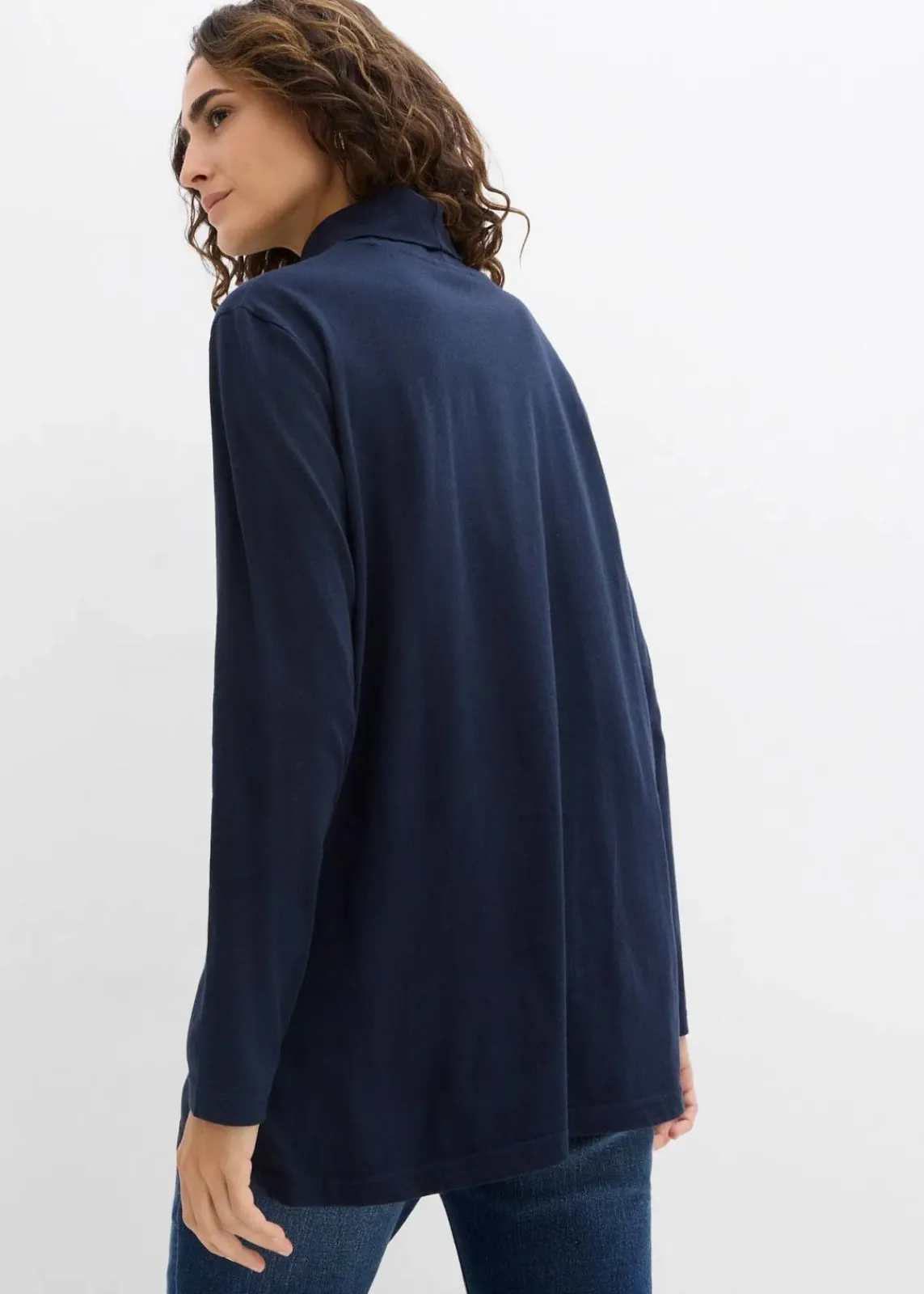 bonprix Bekleidung·Röcke|Nachhaltigere Materialien^Rollkragenshirt aus reiner Bio-Baumwolle dunkelblau