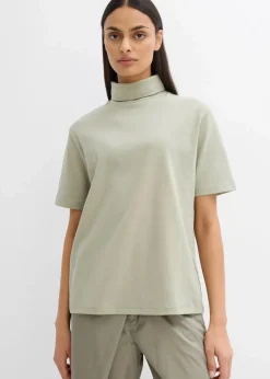 bonprix Shirts & Tops^Rollkragenshirt aus reiner Bio-Baumwolle seegras