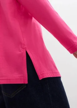 bonprix Shirts & Tops|Basics^Rollkragenshirt aus reiner Bio-Baumwolle pinklady
