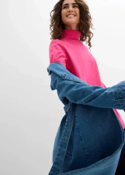bonprix Shirts & Tops|Basics^Rollkragenshirt aus reiner Bio-Baumwolle pinklady