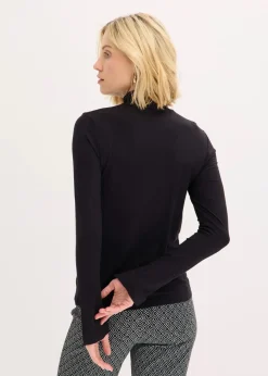 bonprix Shirts & Tops^Rollkragenshirt mit dekorativen Knöpfen schwarz