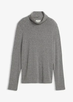 bonprix Premium|Shirts & Tops^Rollkragenshirt mit Woll-Anteil grau meliert