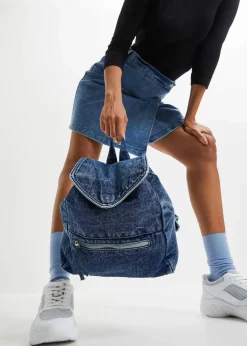 bonprix Taschen^Rucksack aus Denim blau denim