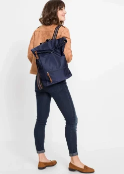 bonprix Taschen^Rucksack mit Kontrastdetails dunkelblau