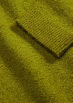 bonprix Strickmode|Pullover & Strickjacken^Rundhalspullover mit überschnittener Schulter moos
