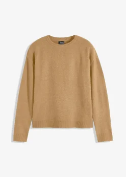bonprix Strickmode|Pullover & Strickjacken^Rundhalspullover mit überschnittener Schulter new khaki