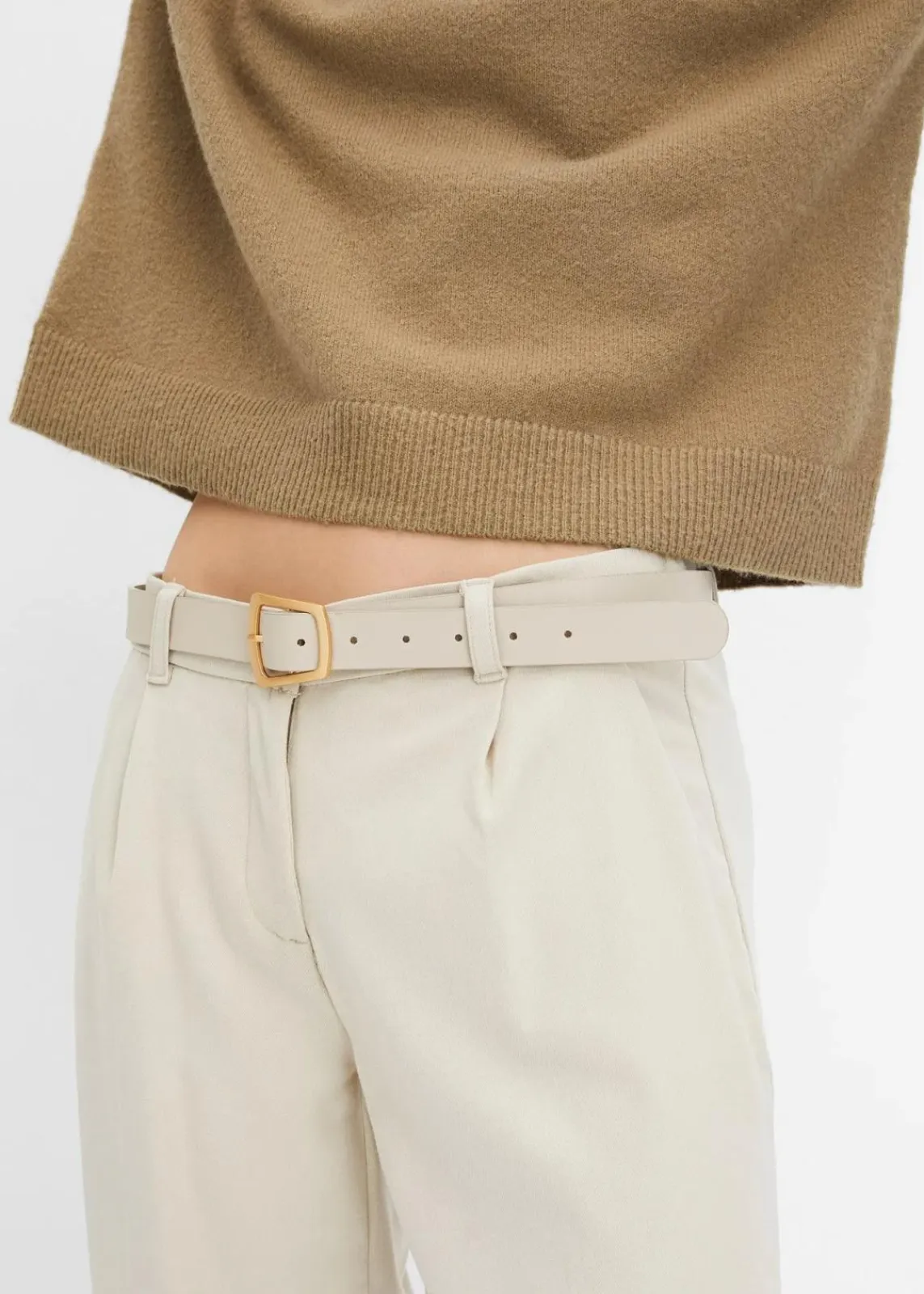 bonprix Strickmode|Pullover & Strickjacken^Rundhalspullover mit überschnittener Schulter new khaki