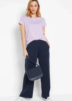 bonprix Shirts & Tops|Basics^Rundhals-Shirt (5er-Pack) hellviolett + rauchsalbei + kristallrosa + schwarz + weiß