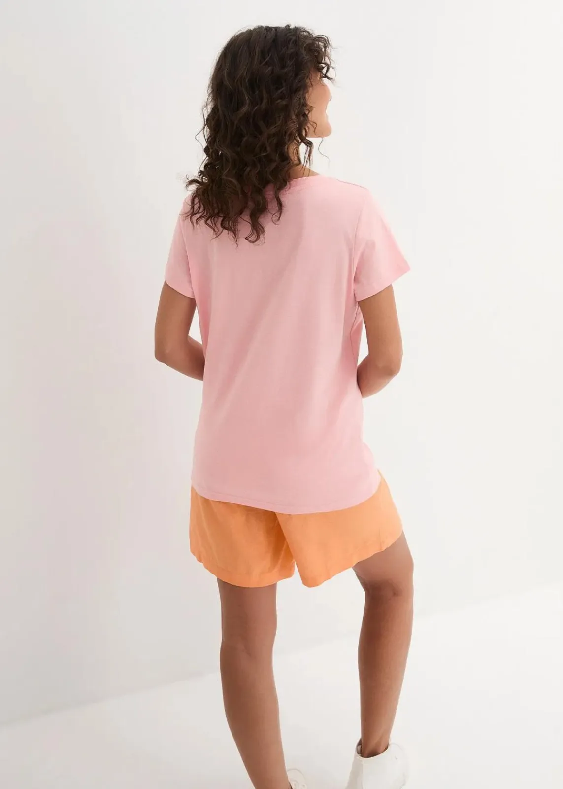 bonprix Shirts & Tops|Basics^Rundhals-Shirt (5er-Pack) softrosa + softflieder + mint + softlimette + dunkelblau