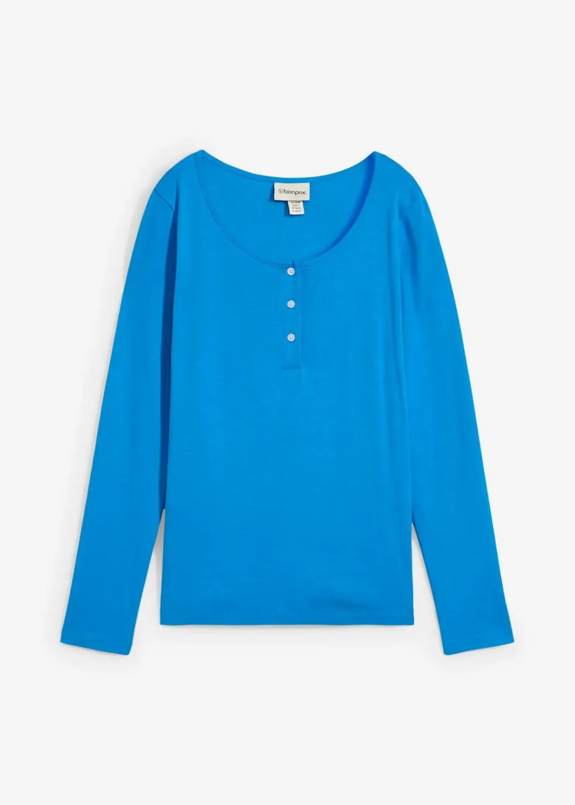 bonprix Shirts & Tops|Basics^Rundhalsshirt aus reiner Bio-Baumwolle capriblau