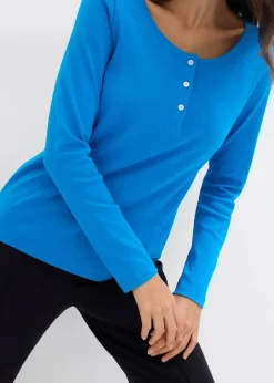 bonprix Shirts & Tops|Basics^Rundhalsshirt aus reiner Bio-Baumwolle capriblau