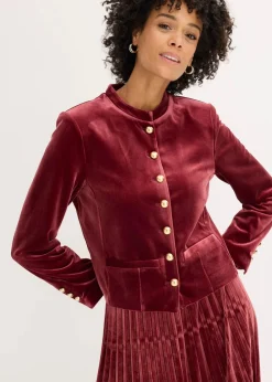 bonprix Bekleidung·Hosen|Jacken & Mäntel^Samtjacke rubinrot