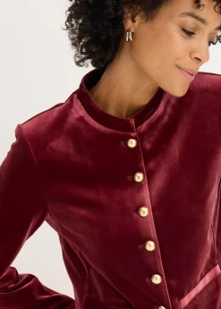 bonprix Bekleidung·Hosen|Jacken & Mäntel^Samtjacke rubinrot