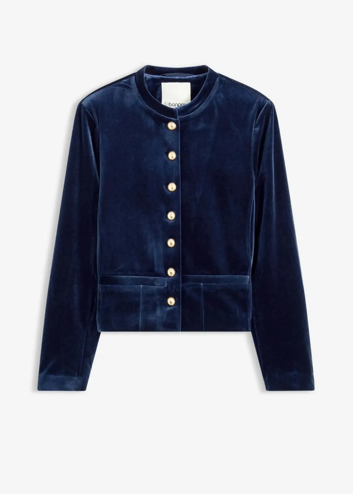 bonprix Jacken & Mäntel|Bekleidung·Hosen^Samtjacke dunkelblau