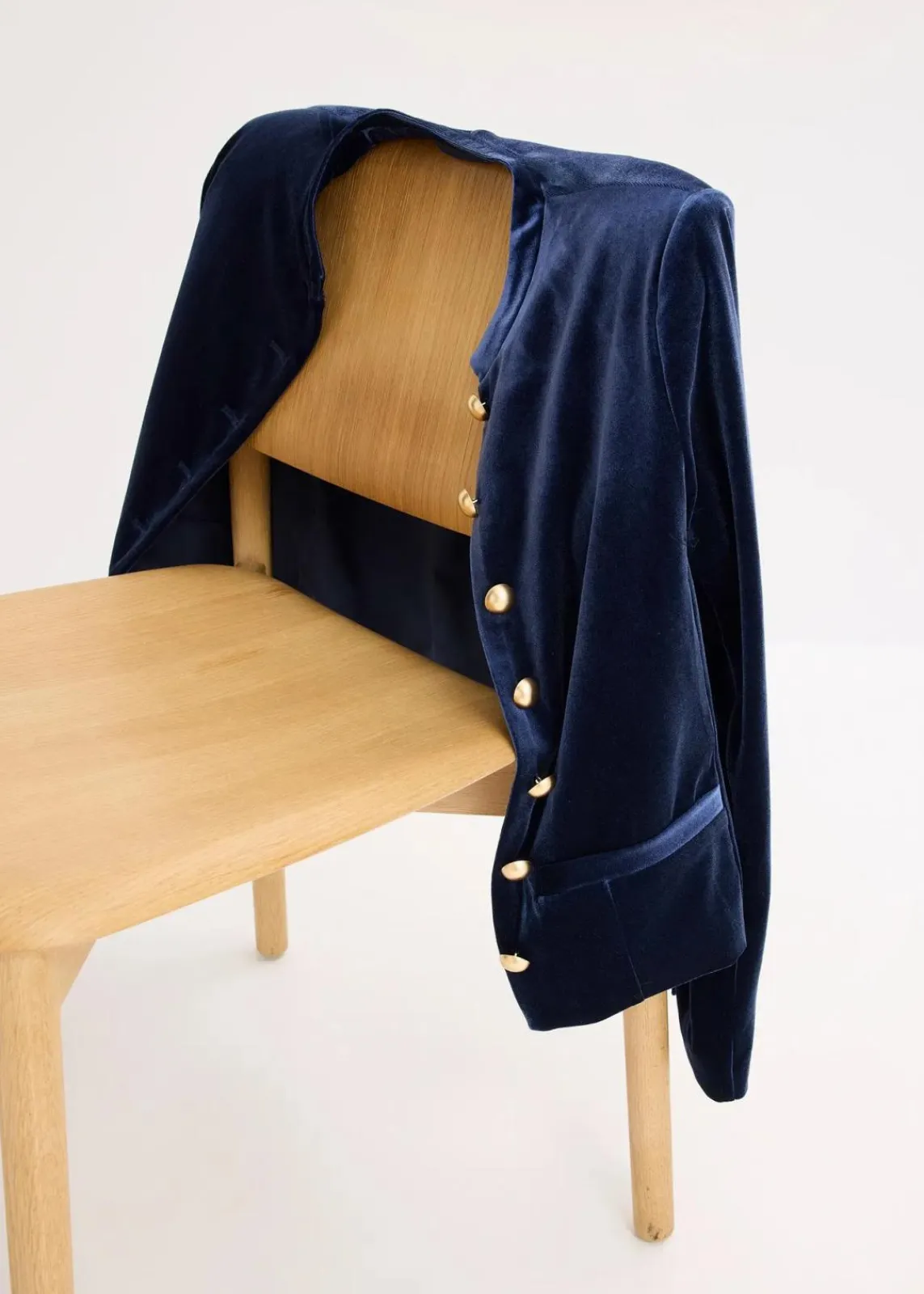 bonprix Jacken & Mäntel|Bekleidung·Hosen^Samtjacke dunkelblau