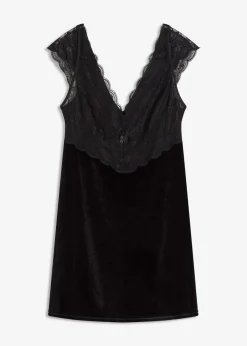 bonprix Wäsche·Corsagen & Negligés|Wäsche·Dessous^Samtkleid schwarz