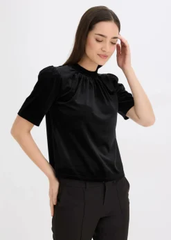 bonprix Shirts & Tops^Samtshirt schwarz