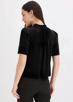 bonprix Shirts & Tops^Samtshirt schwarz