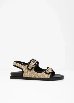 bonprix Strandmode|Sommerschuhe^Sandalen schwarz/natur