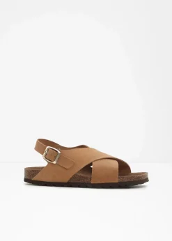 bonprix Sommerschuhe|Nachhaltigere Materialien^Sandalen aus Leder camel