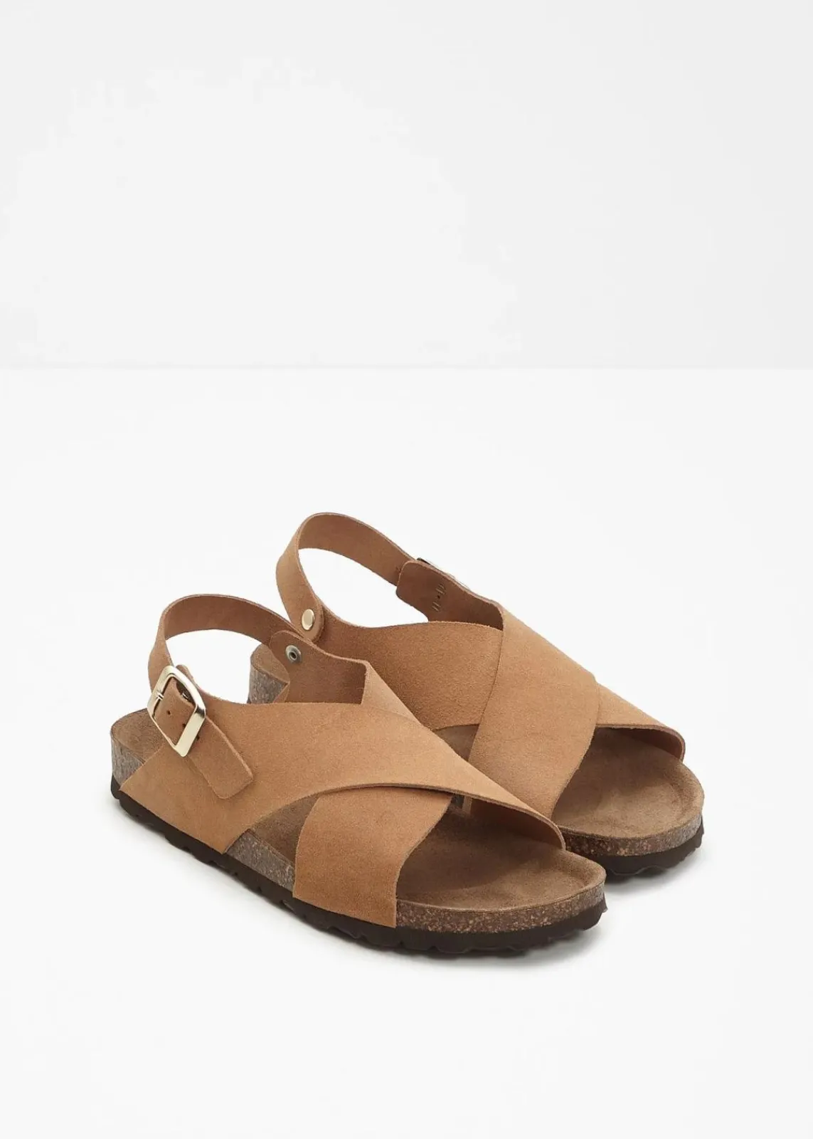 bonprix Sommerschuhe|Nachhaltigere Materialien^Sandalen aus Leder camel