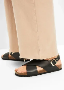 bonprix Sommerschuhe|Nachhaltigere Materialien^Sandalen aus Leder schwarz