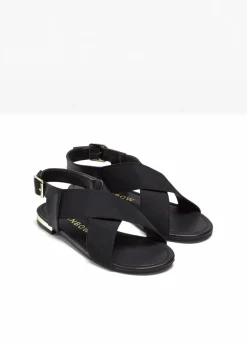 bonprix Sommerschuhe^Sandalen mit elastischen Riemen schwarz