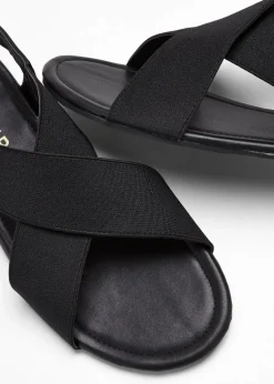 bonprix Sommerschuhe^Sandalen mit elastischen Riemen schwarz