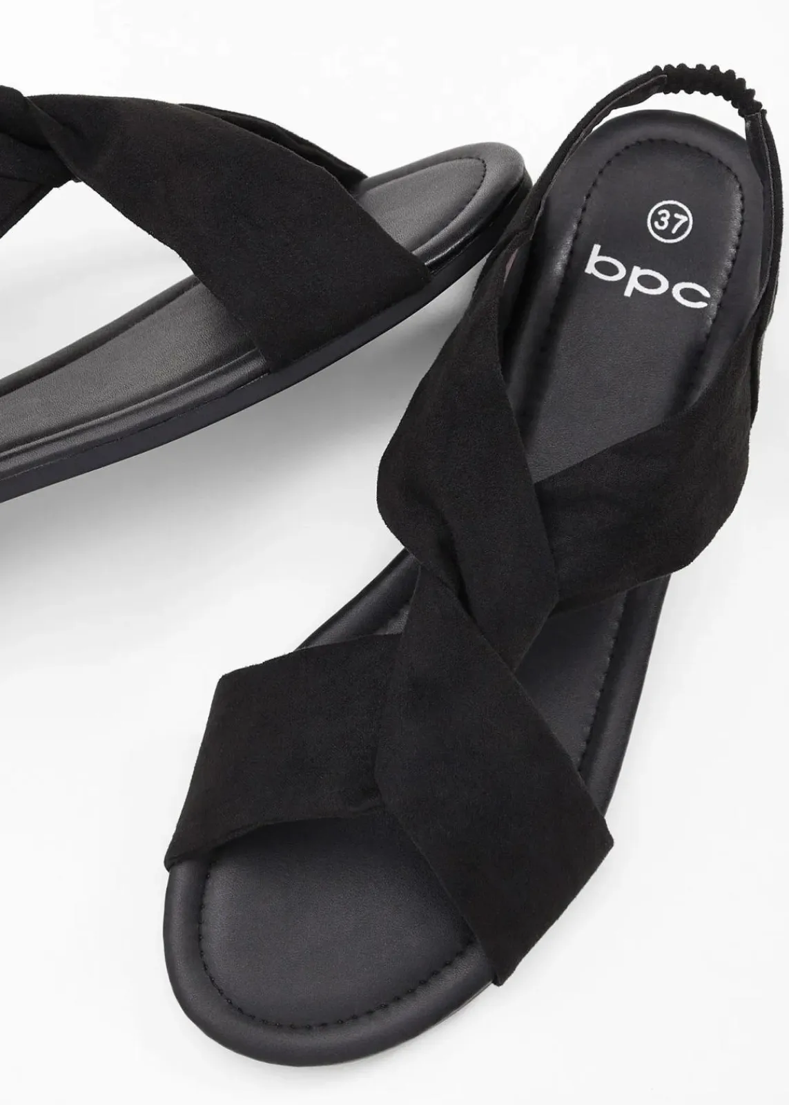 bonprix Sommerschuhe|Schuhe & Accessoires In Spezialgrößen·Schuhe In Übergröße^Sandalen mit flexiblen Riemen schwarz